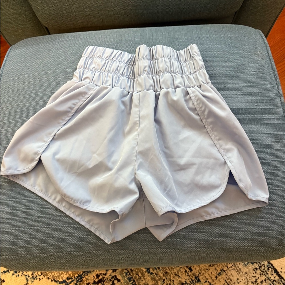 Vestique light blue High Waist Shorts